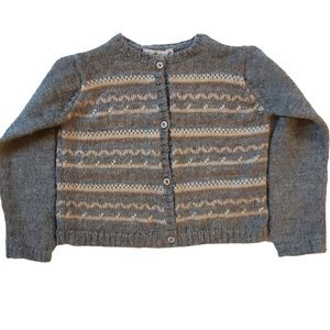 Bonpoint Alpaca Fairisle Cardigan Sweater
